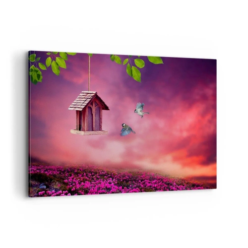 Schilderen op canvas - Uitnodiging voor het avondeten - 120x80 cm
