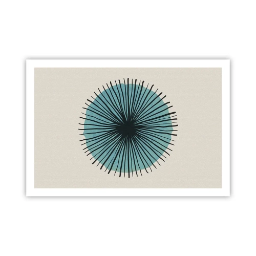 Poster - Stralend in het blauw - 91x61 cm