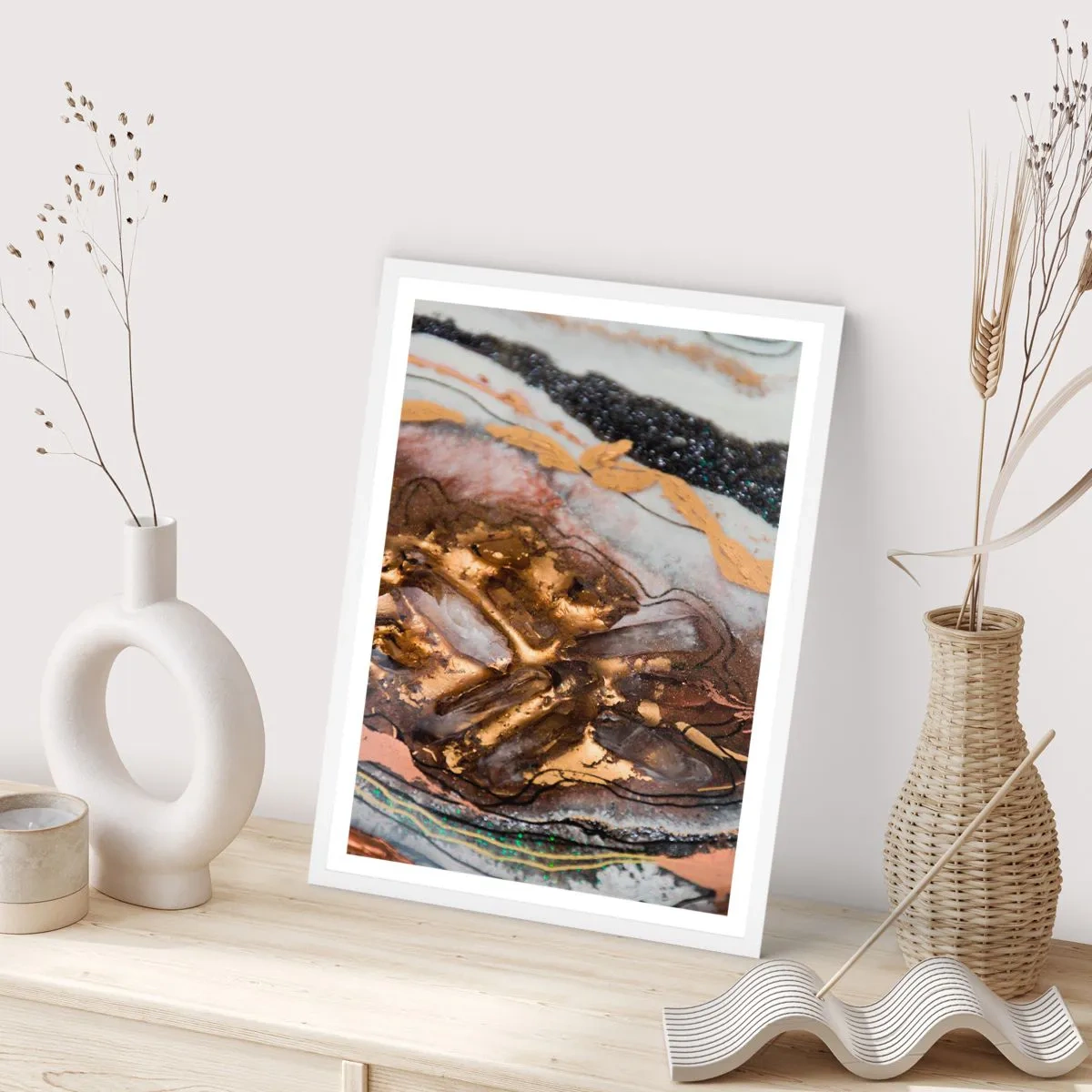 Poster in een witte lijst - Het element aarde - 70x100 cm