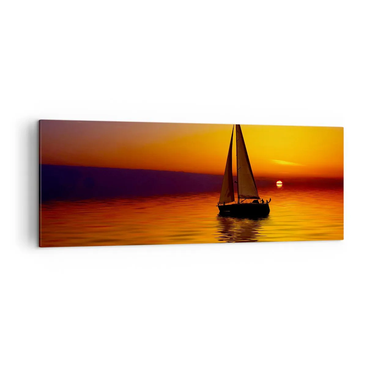 Schilderen op canvas - Hoe stil is het hier in de schemering... - 140x50 cm