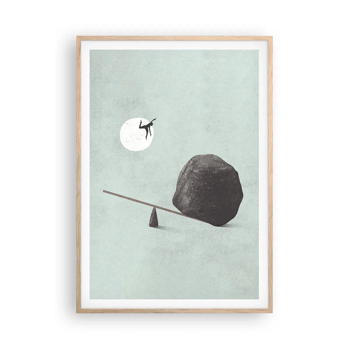 Een poster in een licht eiken lijst - Vervulde dromen - 70x100 cm