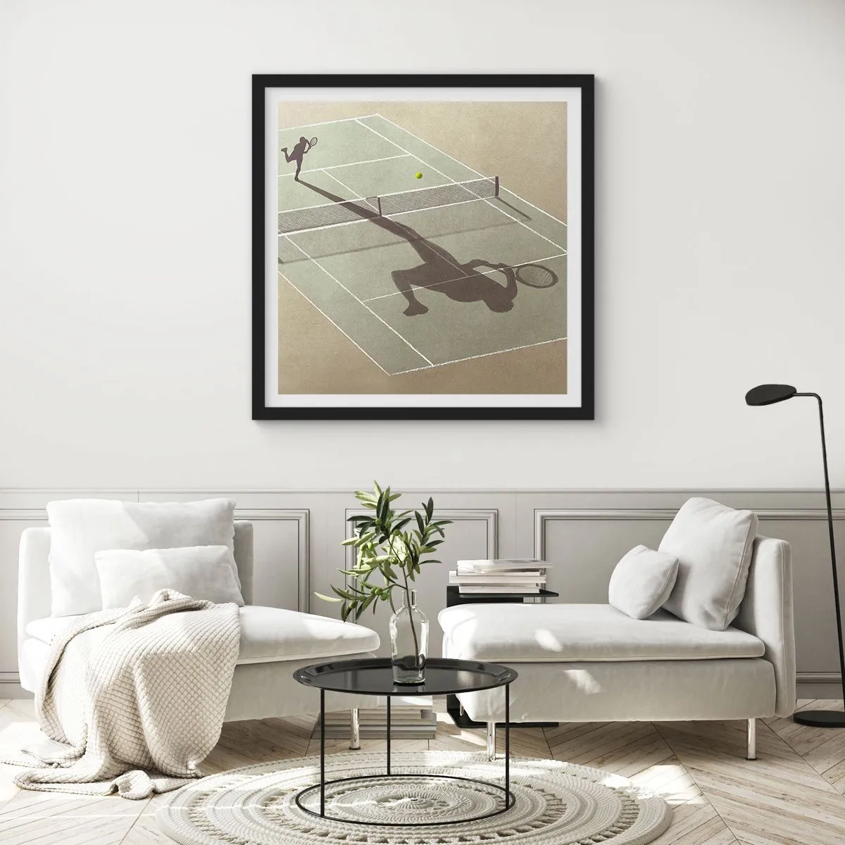 Poster in een zwarte lijst - Jezelf overwinnen - 40x40 cm