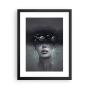Poster in een zwarte lijst - En de planeten worden gek... - 30x40 cm