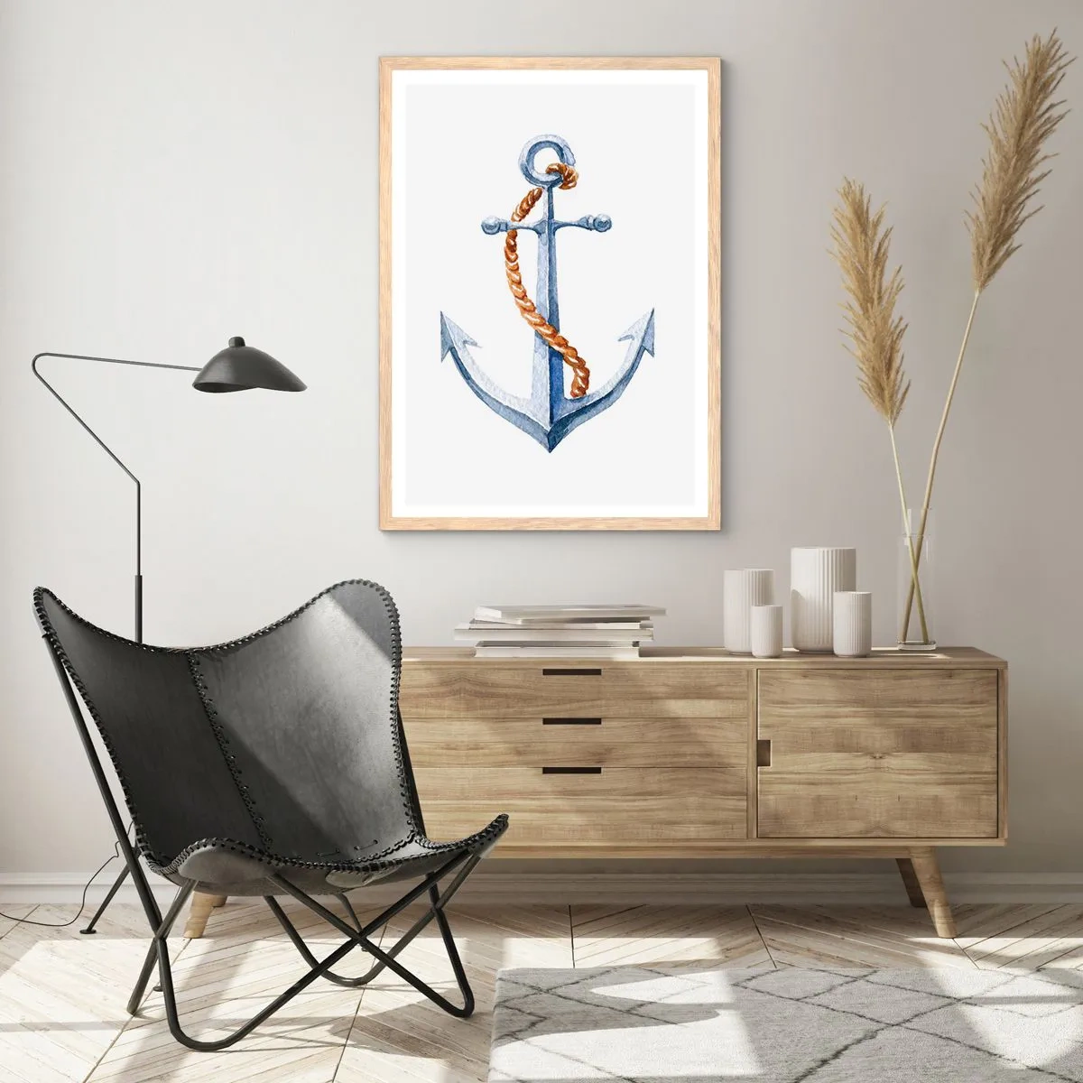 Een poster in een licht eiken lijst - Ahoi avontuur! - 30x40 cm