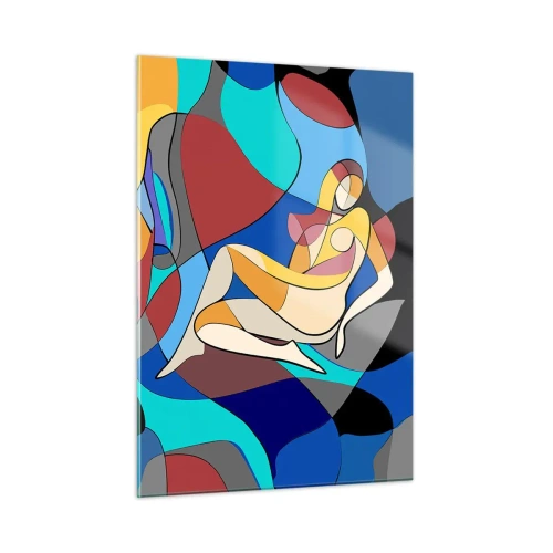 Schilderen op glas - Kubistisch naakt - 50x70 cm