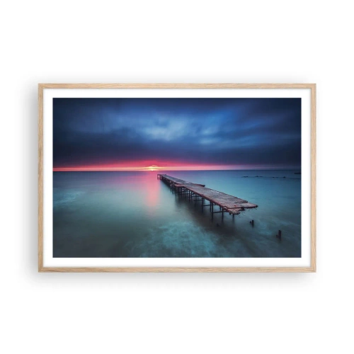Een poster in een licht eiken lijst - Tussen hemel en aarde - 91x61 cm