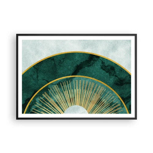 Poster in een zwarte lijst - Een ander zonnestelsel - 100x70 cm