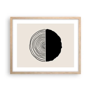 Een poster in een licht eiken lijst - Half om half - 50x40 cm