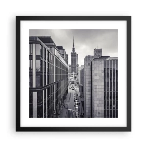 Poster in een zwarte lijst - Warschau vallei - 40x40 cm