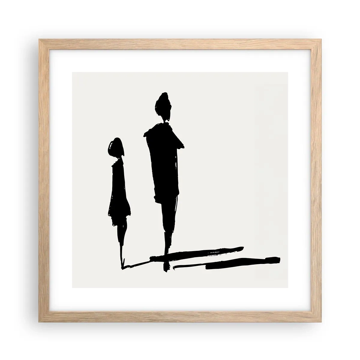 Een poster in een licht eiken lijst - Zeker samen? - 40x40 cm