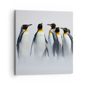 Schilderen op canvas - Ontmoeting in avondjurken - 70x70 cm