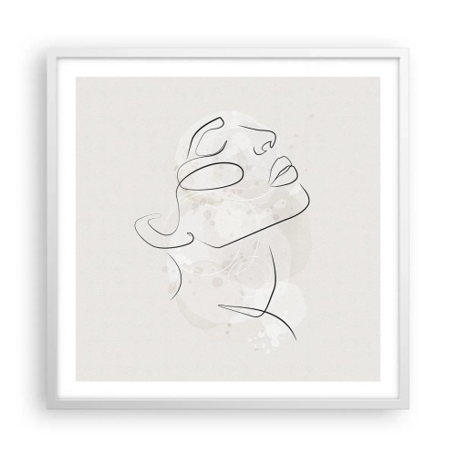 Poster in een witte lijst - De omtrek van een droom - 60x60 cm