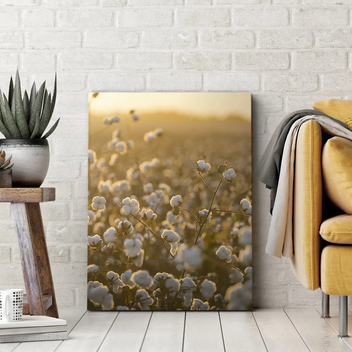 Schilderen op canvas - Pluizig veld - 50x70 cm