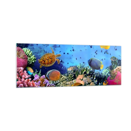 Schilderen op glas - En wat weten we over het leven... - 140x50 cm