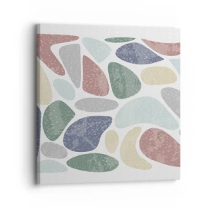 Schilderen op canvas - Een mozaïek van poederkleuren - 30x30 cm