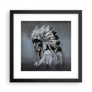 Poster in een zwarte lijst - Keer terug naar de wortels - 30x30 cm