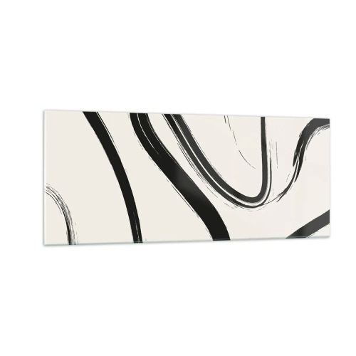 Schilderen op glas - Zwart-wit eigenzinnigheid - 100x40 cm