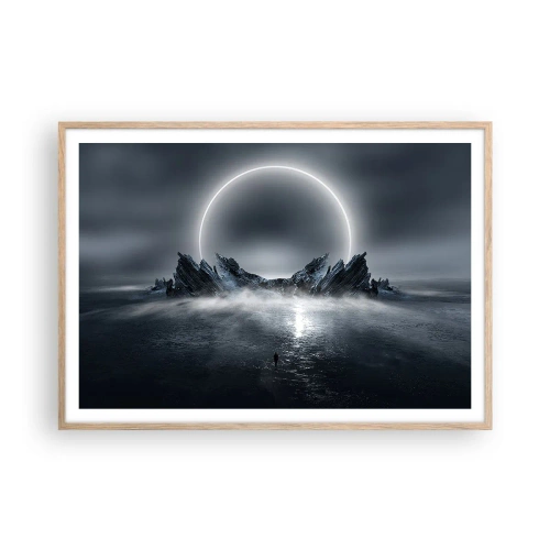 Een poster in een licht eiken lijst - Einde van het verhaal - 100x70 cm