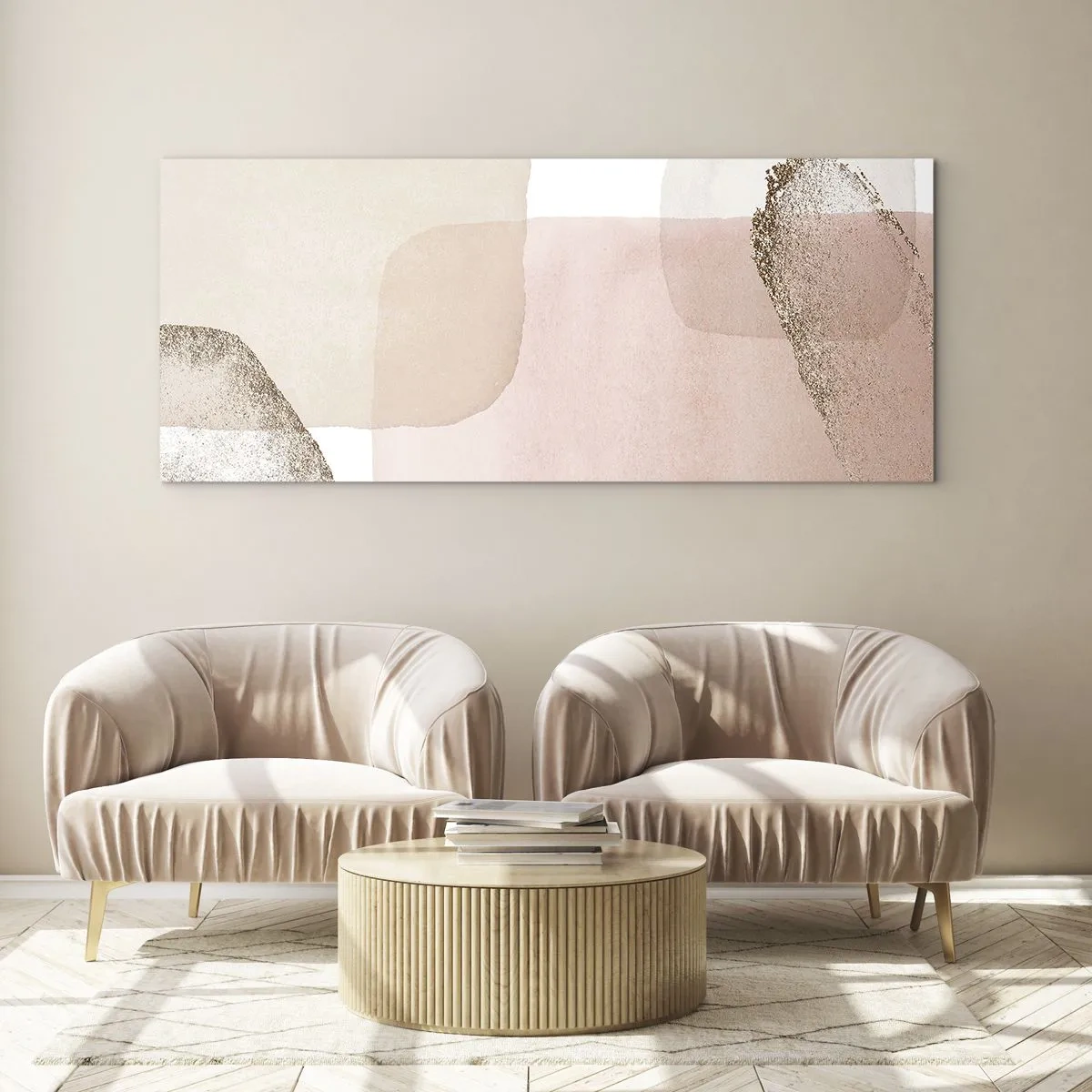 Schilderen op glas - Een blik door kleur - 100x40 cm