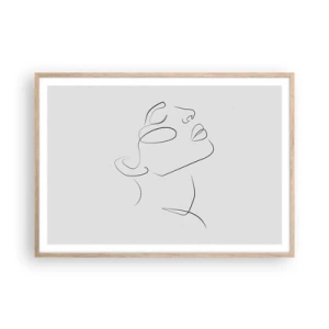 Een poster in een licht eiken lijst - De wendingen van dromen - 100x70 cm