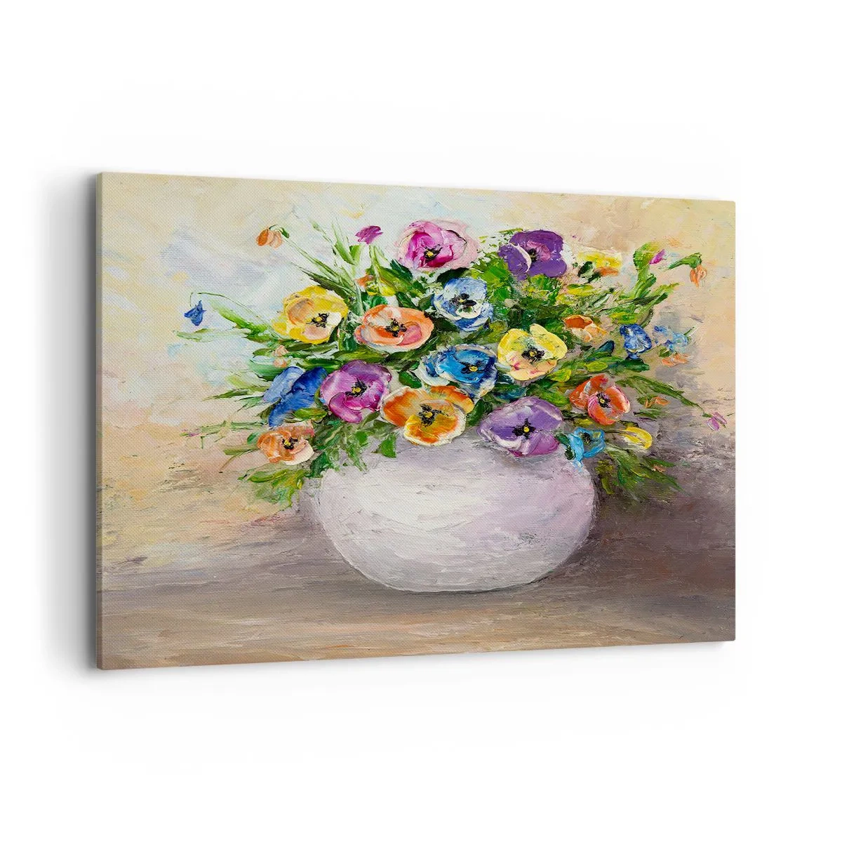 Schilderen op canvas - Stilleven met een witte vaas - 120x80 cm