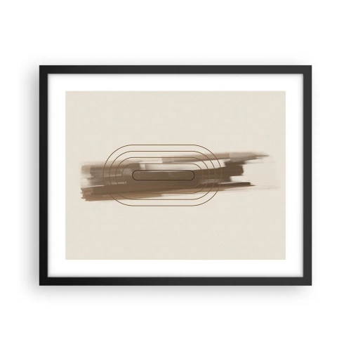 Poster in een zwarte lijst - Een briesje grijs - 50x40 cm