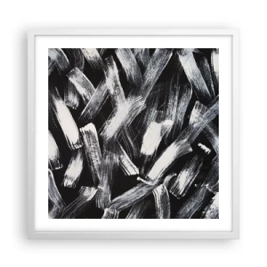 Poster in een witte lijst - Abstractie in de industriële spirit - 50x50 cm