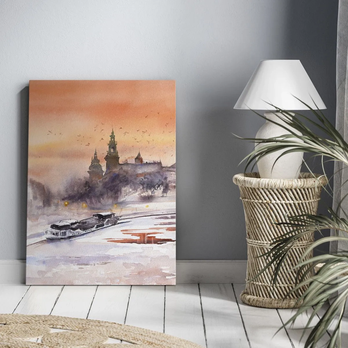 Schilderen op canvas - Koninklijke zonsondergang - 55x100 cm