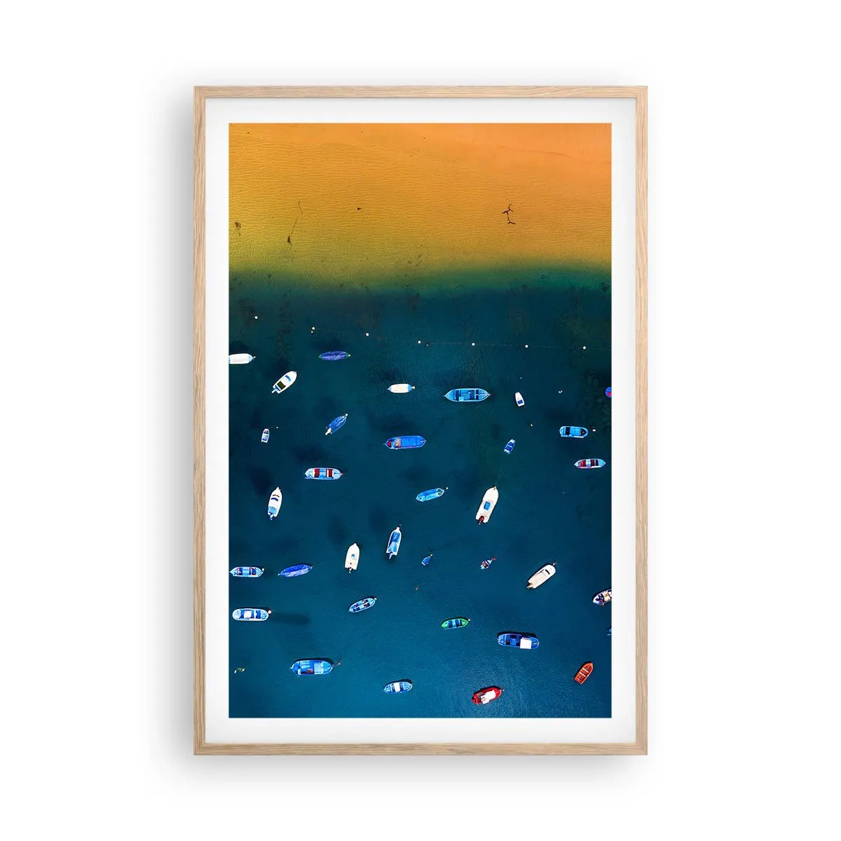 Een poster in een licht eiken lijst - Vakantie spel - 61x91 cm