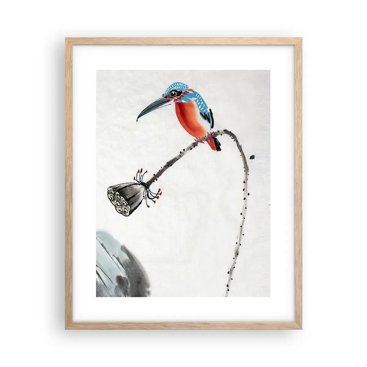 Een poster in een licht eiken lijst - Het leven van de weide - 40x50 cm