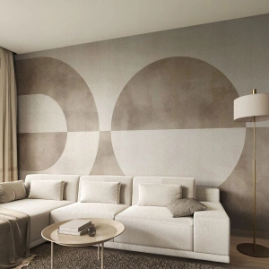 Fotobehang Premium Sand - Gelijkenissen en verschillen - Minimalisme, Helder, Vormen - 200x140 cm