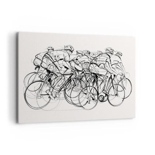 Schilderen op canvas - Samen als team - 100x70 cm