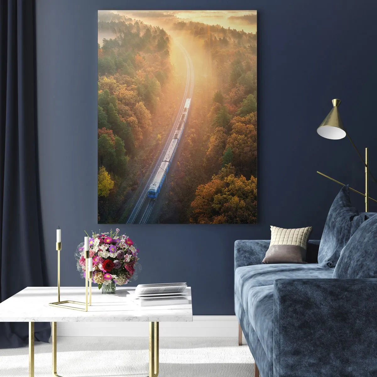 Schilderen op glas - Herfst reis - 50x70 cm