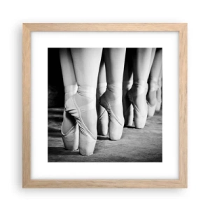 Een poster in een licht eiken lijst - Samen, lichtjes - 30x30 cm