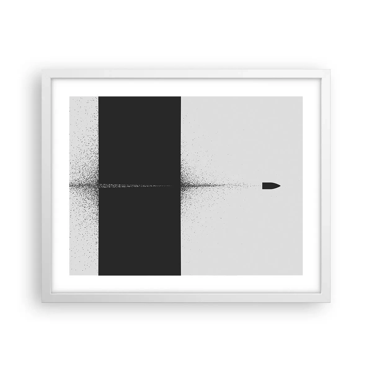 Poster in een witte lijst - Rechtstreeks naar het doel - 50x40 cm