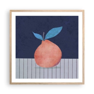 Een poster in een licht eiken lijst - Convexiteit en vlak - 60x60 cm