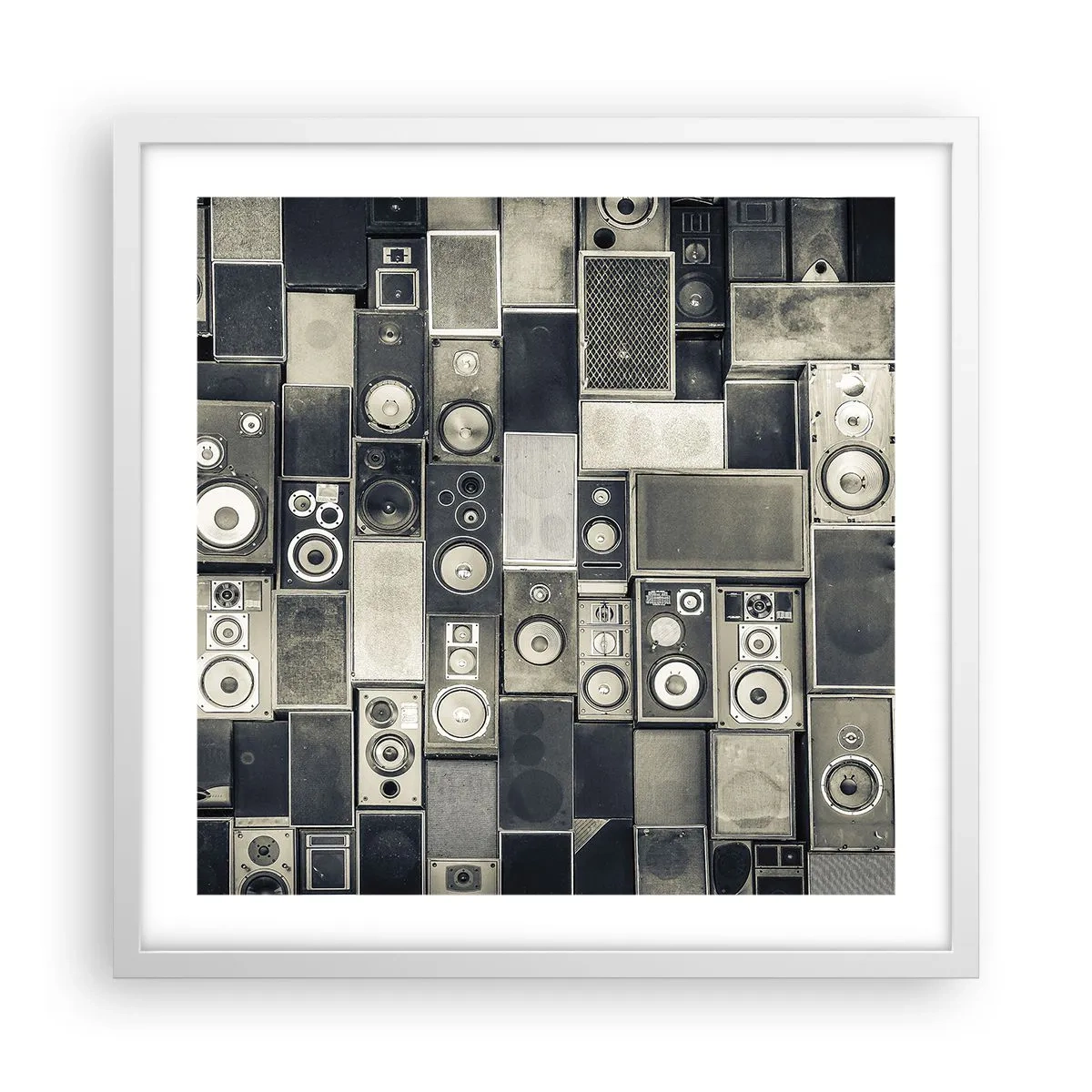 Poster in een witte lijst - En alles is goed - 50x50 cm