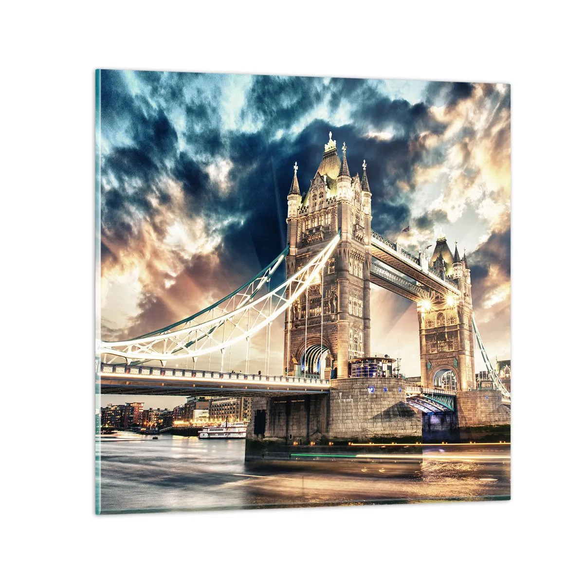 Schilderen op glas - Victoriaans rijksmonument - 50x50 cm