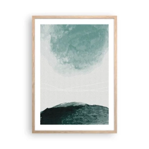 Een poster in een licht eiken lijst - Ontmoeting met de mist - 50x70 cm