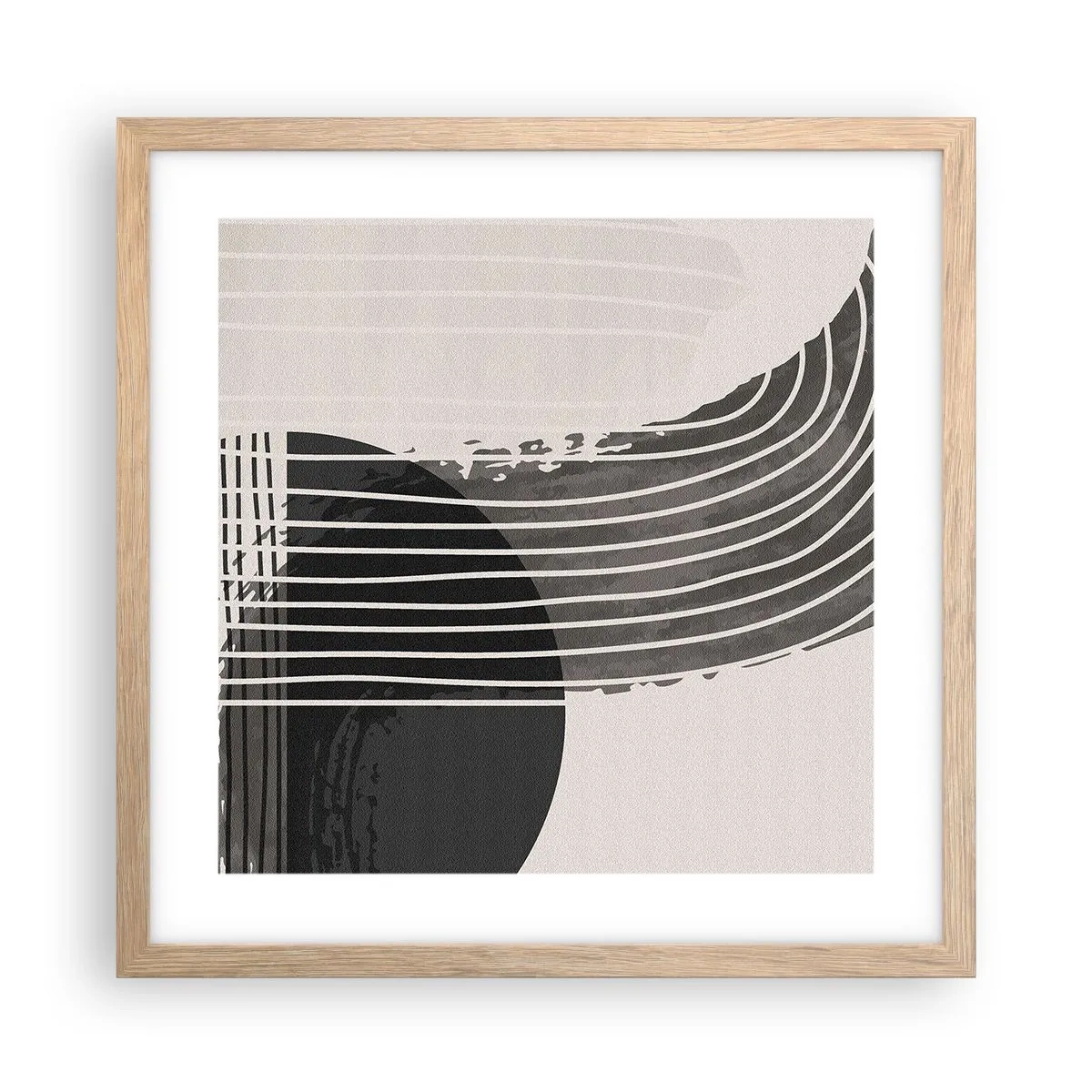 Een poster in een licht eiken lijst - Daar en terug - 40x40 cm