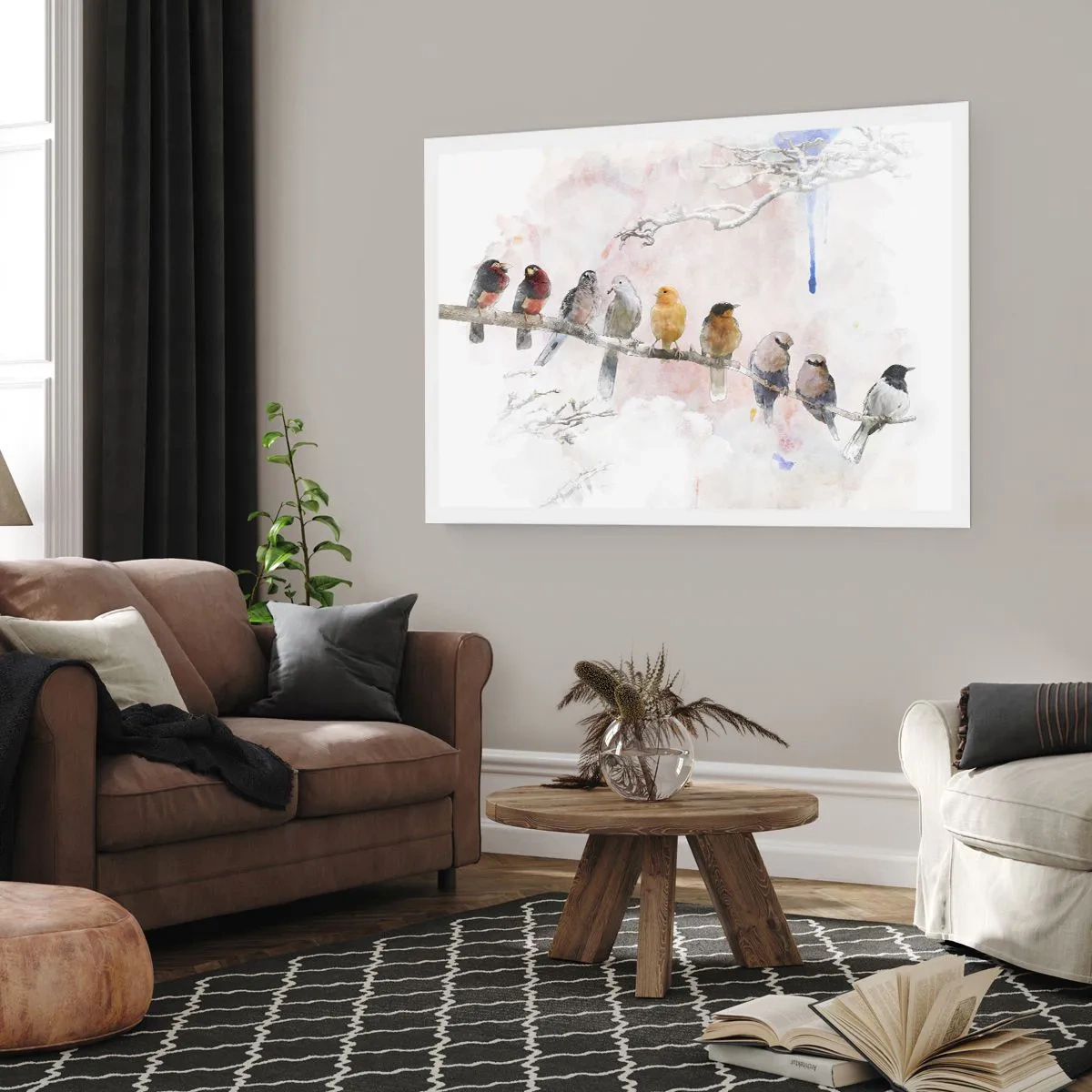 Poster - Gevleugelde ontmoeting - 40x30 cm