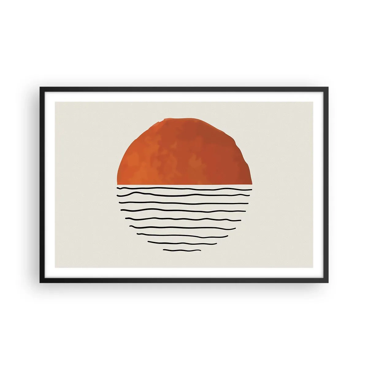 Poster in een zwarte lijst - In het Japanse klimaat - 91x61 cm