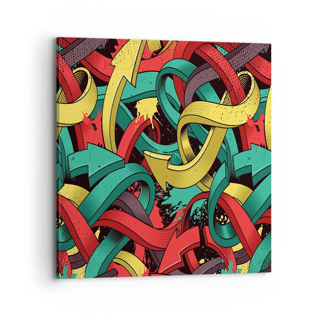 Schilderen op canvas - Welke weg naar het doel? - 70x70 cm