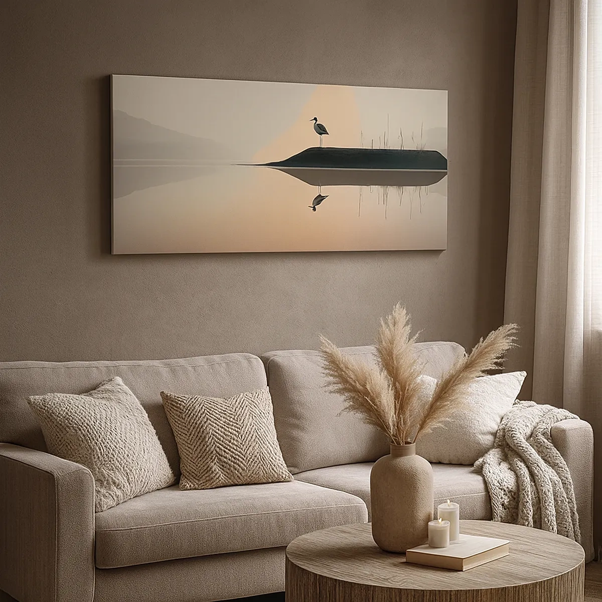 Schilderen op canvas - Heer op het meer - 30x30 cm