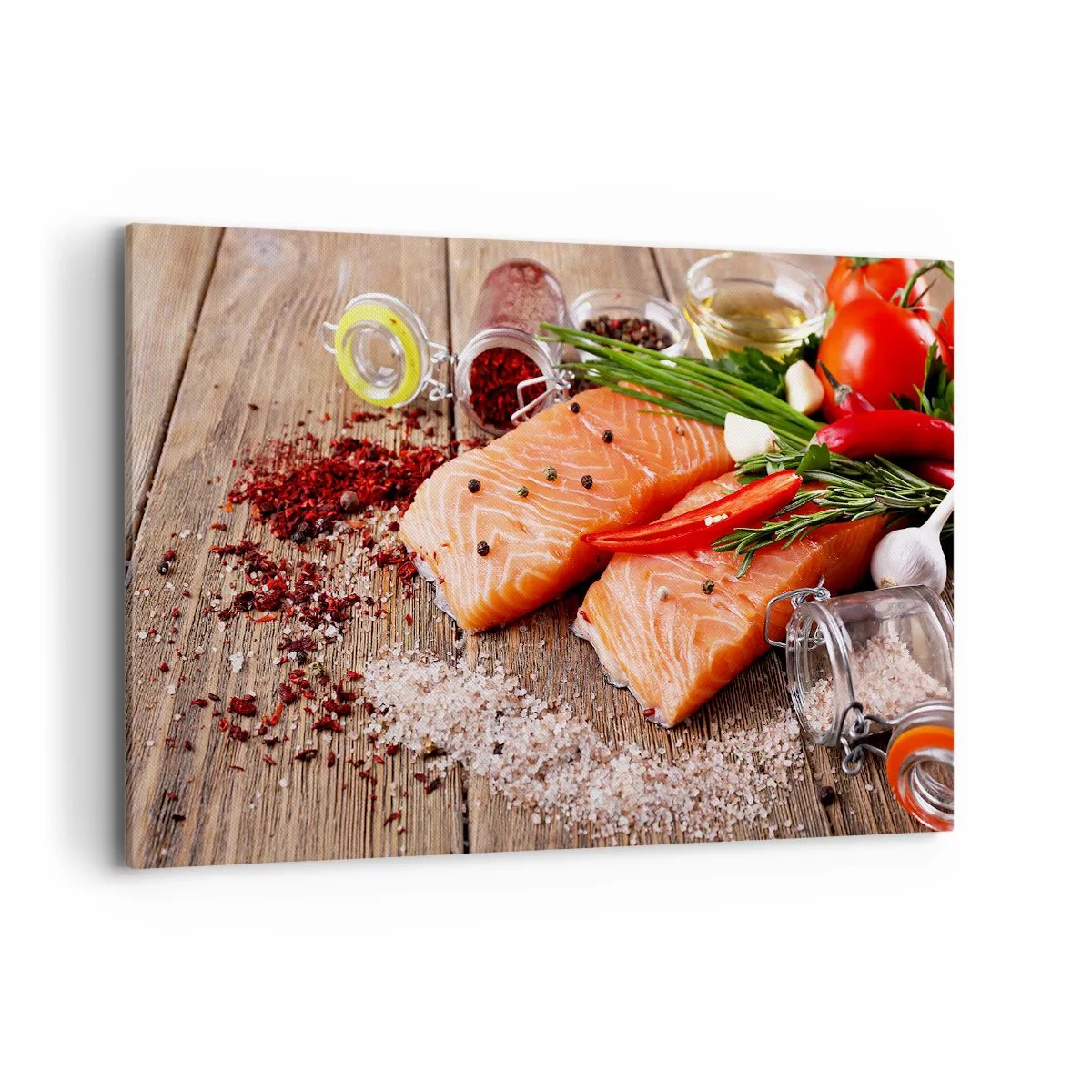 Schilderen op canvas - Noors avontuur in de keuken - 120x80 cm