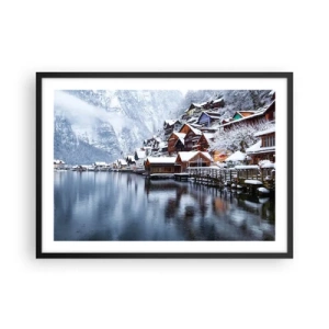 Poster in een zwarte lijst - In winterdecoratie - 70x50 cm