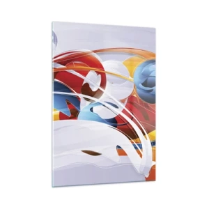 Schilderen op glas - De dans van de elementen - 50x70 cm