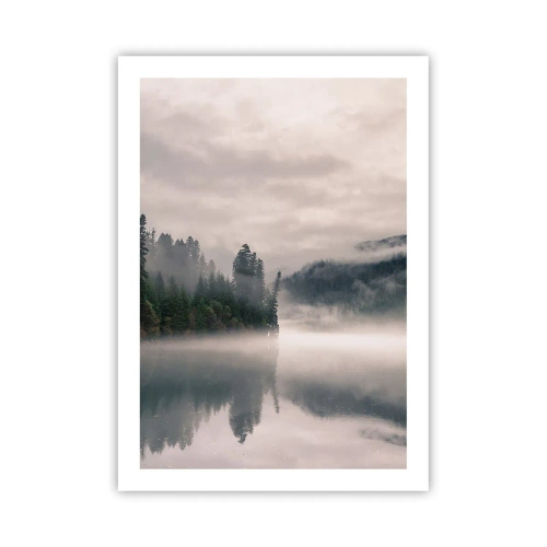 Poster - In reflectie, in de mist - 50x70 cm
