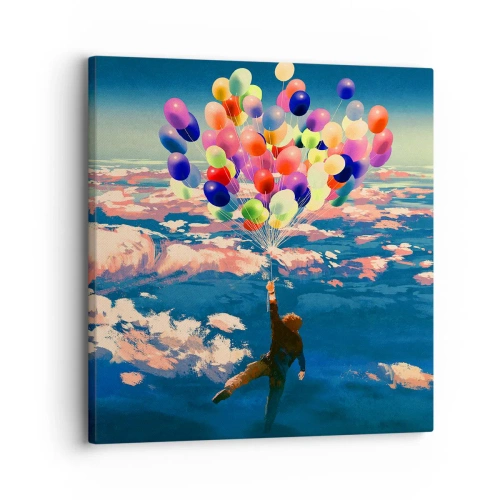 Schilderen op canvas - Een kinderdroom komt uit - 30x30 cm