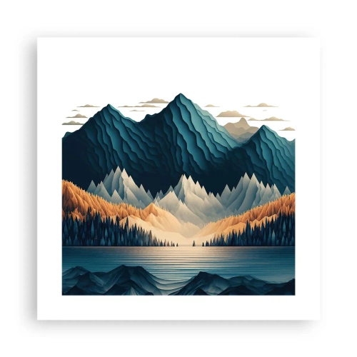 Poster - Perfect berglandschap - 40x40 cm